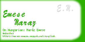 emese maraz business card